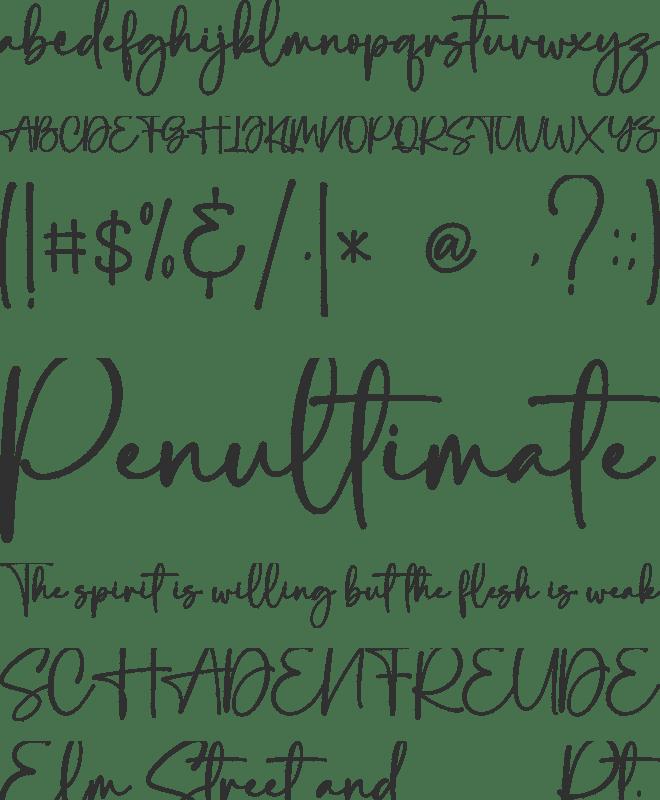 Dream Girl font preview