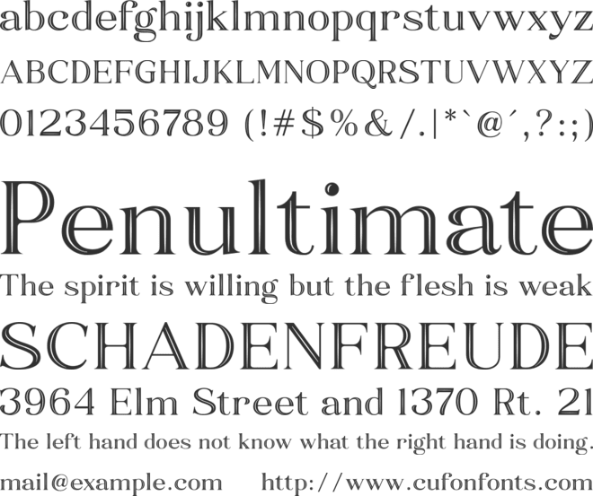 Craved Story font preview