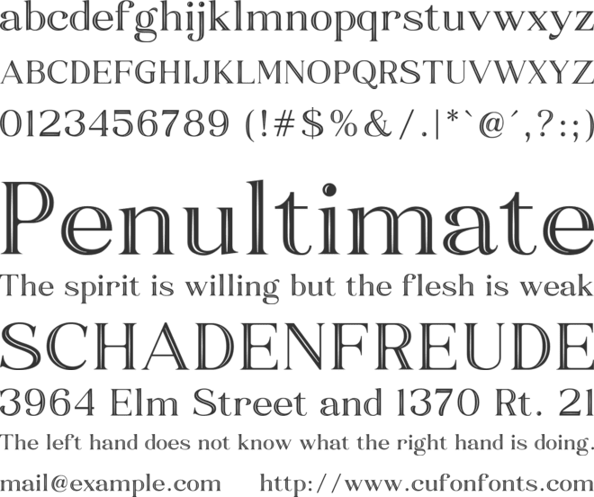 Craved Story font preview