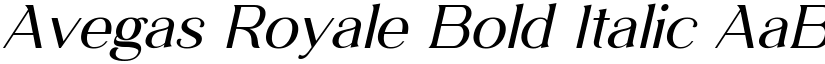Avegas Royale Bold Italic font