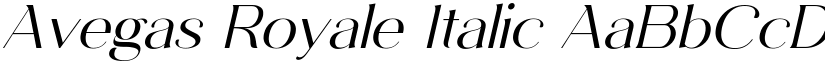 Avegas Royale Italic font