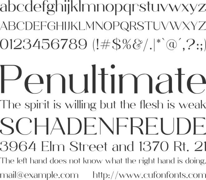 Avegas Royale font preview