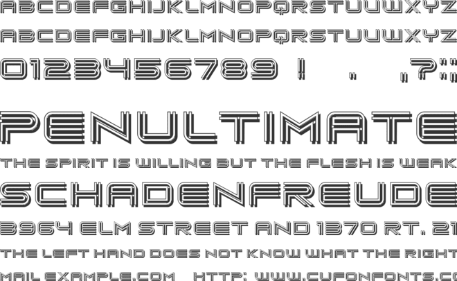 Moto Race font preview