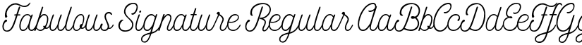 Fabulous Signature Regular font