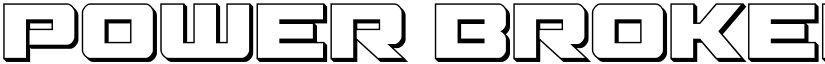 Power Broker 3D Regular font