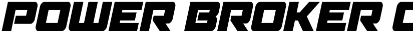 Power Broker Condensed Italic Regular font