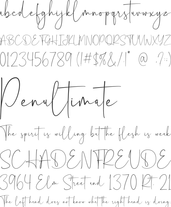 Rihania Smith font preview