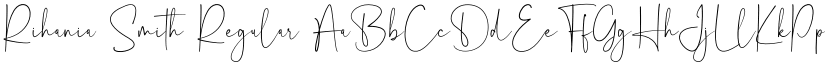 Rihania Smith Regular font