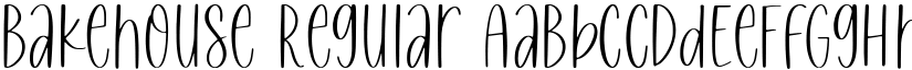 Bakehouse Regular font