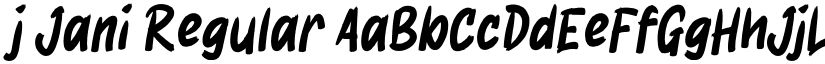 j Jani Regular font