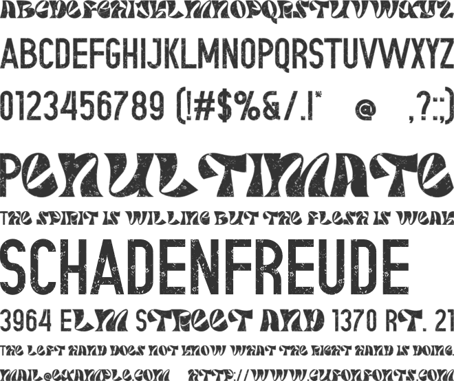 Gratezon font preview