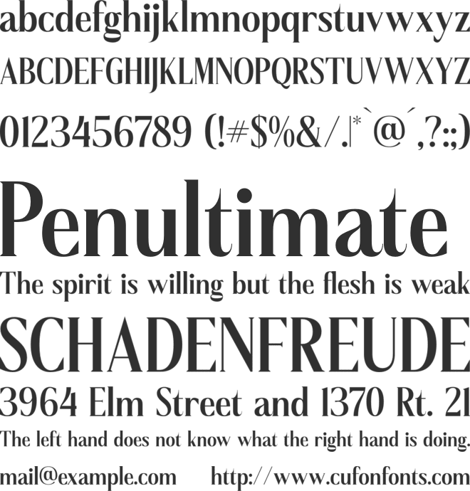 Melondy font preview