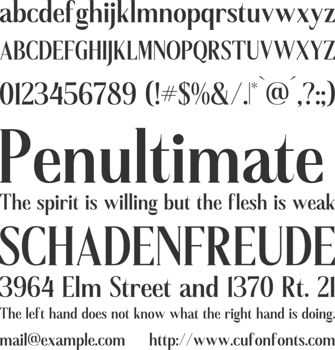 Melondy font preview