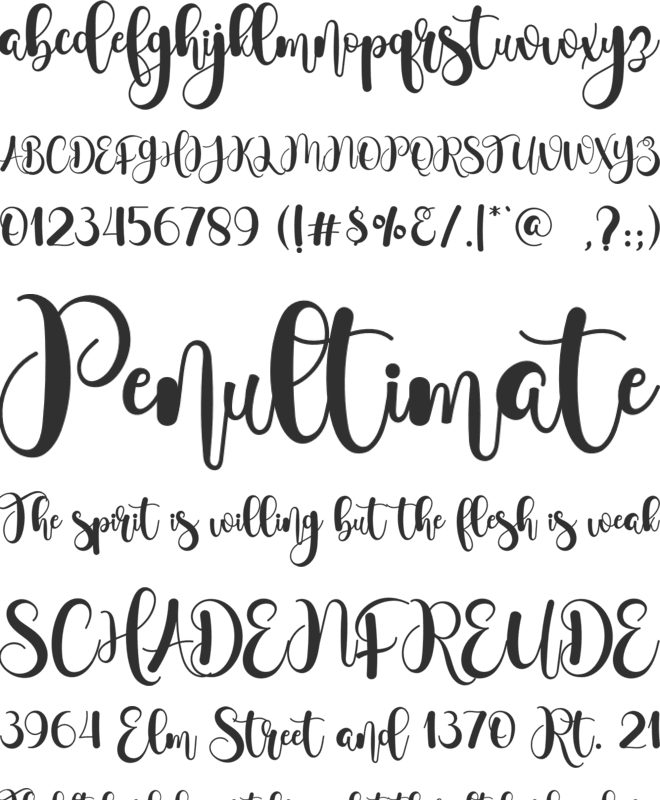 Inside Mistery font preview