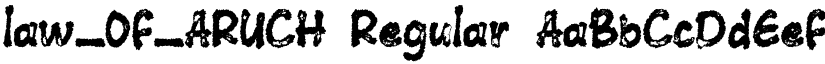 law_OF_ARUCH Regular font