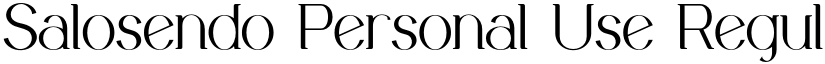 Salosendo Personal Use Regular font