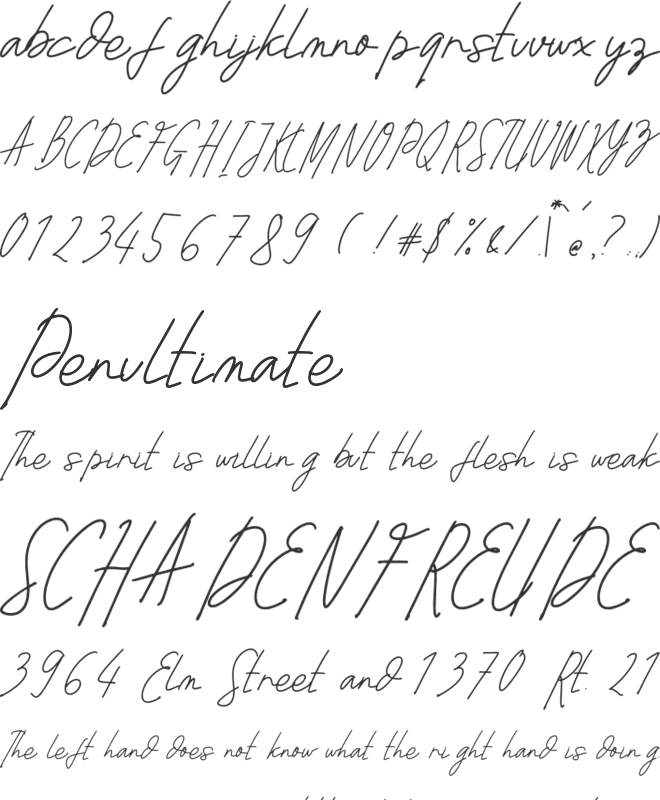 Setisa font preview