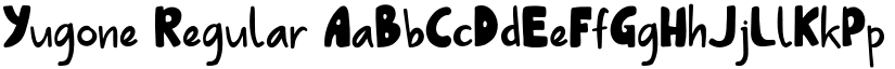 Yugone Regular font