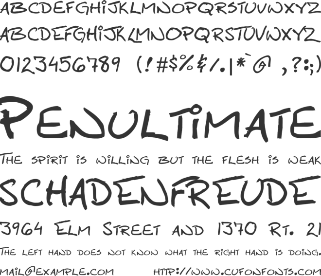 Callahan font preview