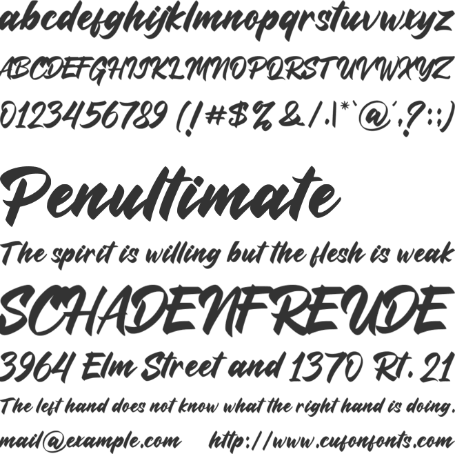 King Rimba font preview