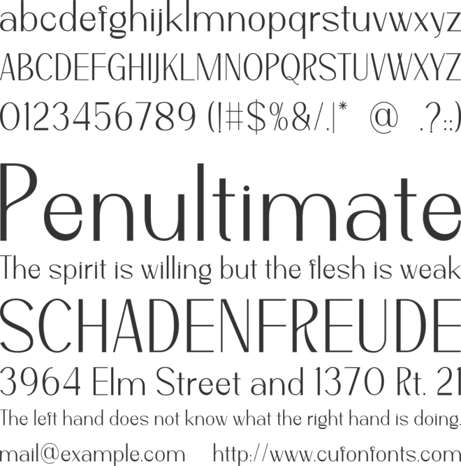 Mofance font preview