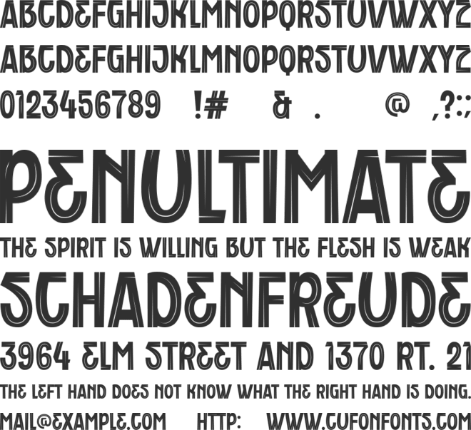 Tyniside font preview
