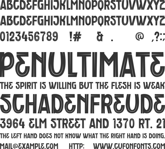 Tyniside font preview