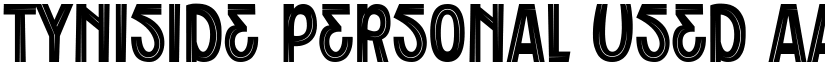 Tyniside Personal Used font