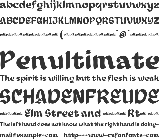 Abisan Bihoc trial font preview