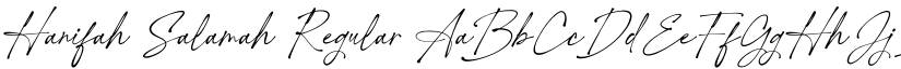 Hanifah Salamah Regular font
