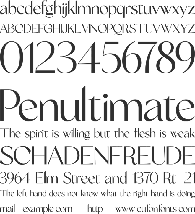 Cailyne font preview