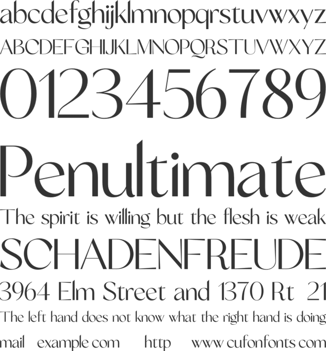 Cailyne font preview