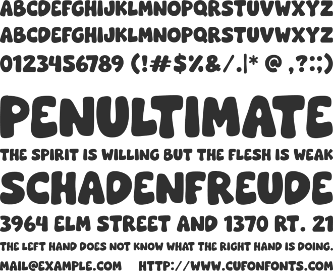 Gloomie Saturday font preview