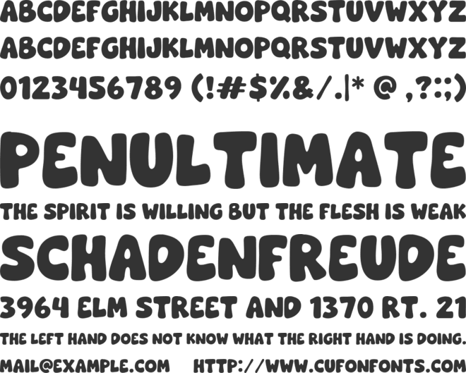 Gloomie Saturday font preview