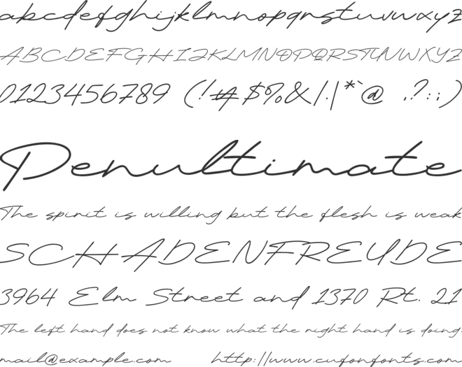 Calloveya font preview