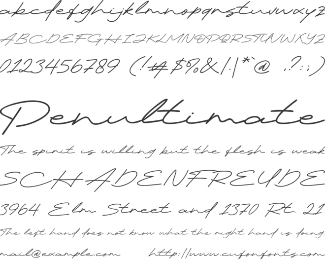 Calloveya font preview