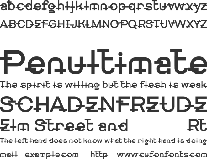 Getboreg Minus Tech font preview