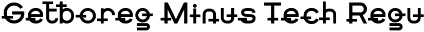 Getboreg Minus Tech Regular font
