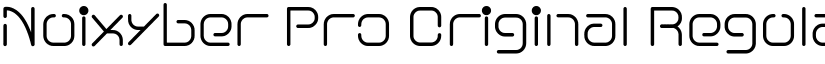 Nuixyber Pro Original Regular font