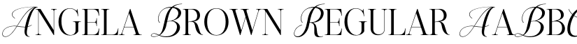 Angela Brown Regular font