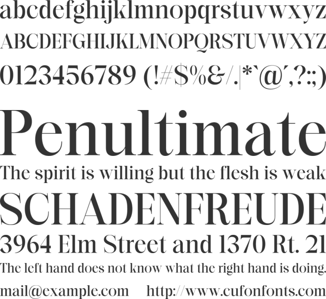 Branela font preview