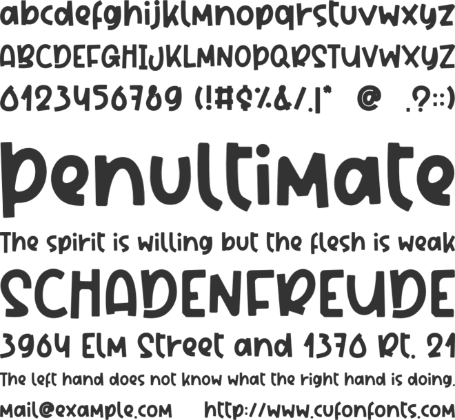 Molla font preview