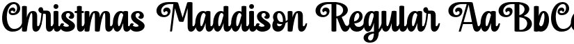 Christmas Maddison Regular font