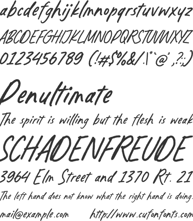 Explorebrush font preview