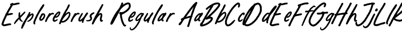 Explorebrush Regular font