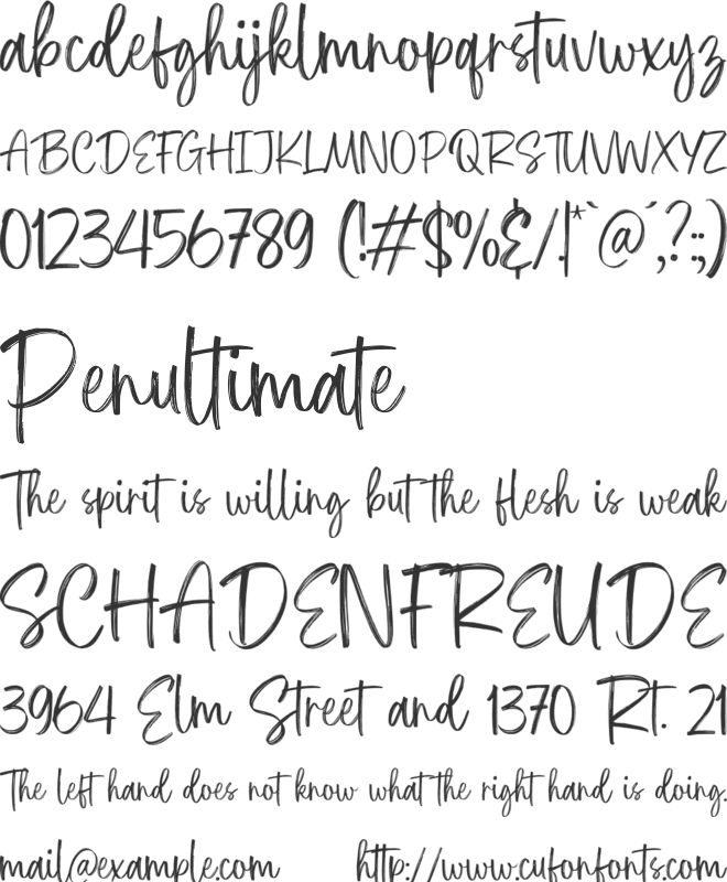 Brush Khalifa font preview