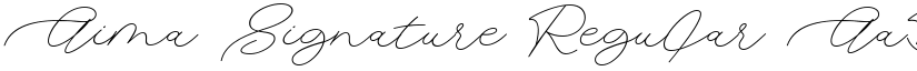 Aima Signature Regular font