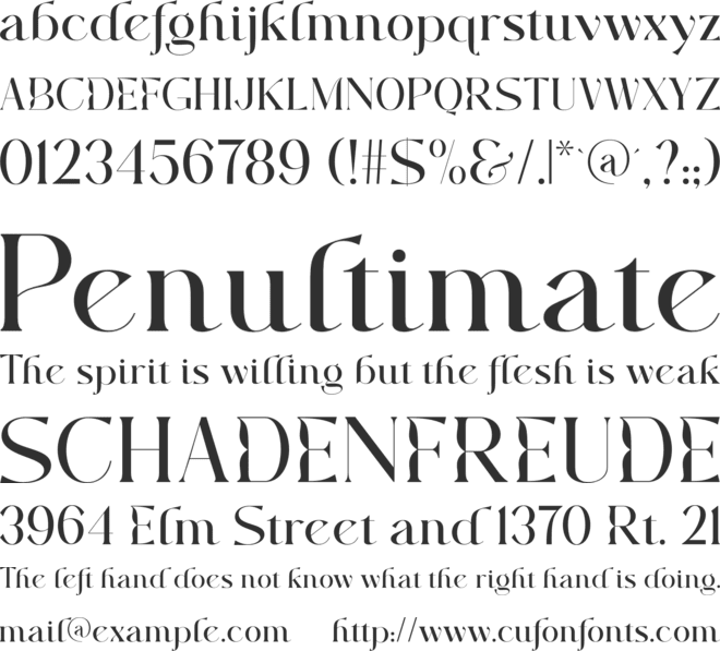 Majors Typeface font preview