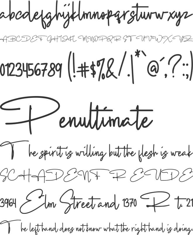 Dear Kimberly font preview