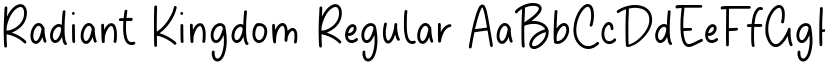 Radiant Kingdom Regular font